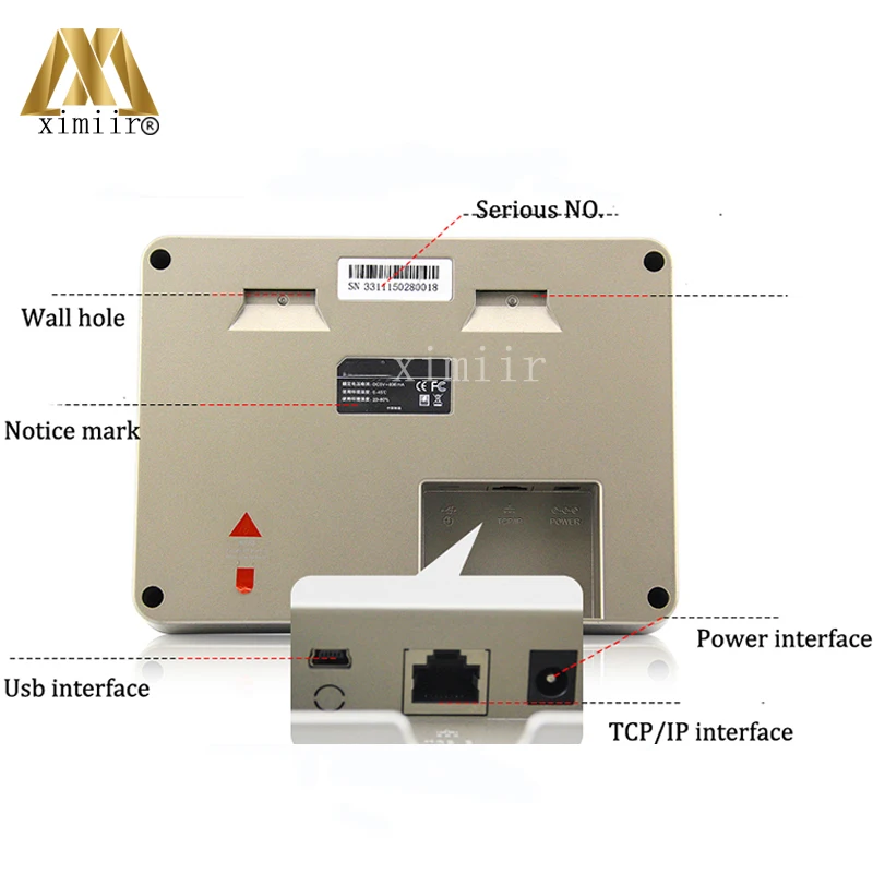 TX638 Fingerprint Time Attendance ZK 3 Inch Color Screen RecognitionWith WIFI And System Clock | Безопасность и защита