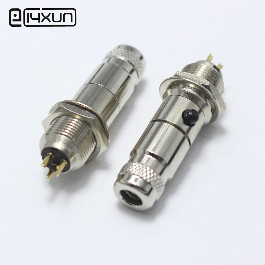 1 пара мини XLR 3-контактный штекер + гнездовой разъем маленькая металлическая 3 P