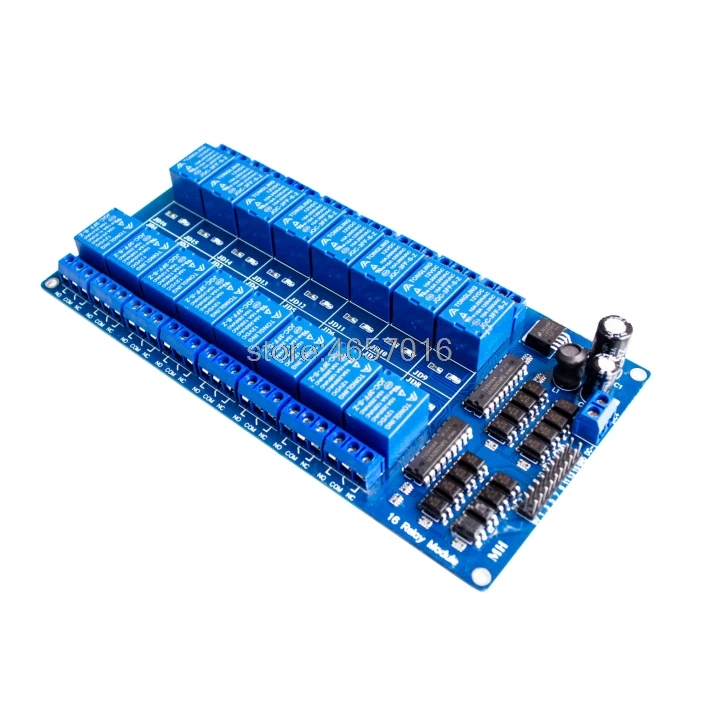 12 V 16-канальный релейный модуль Интерфейс доска для Arduino PIC ARM DSP ПЛК с Оптрон защиты