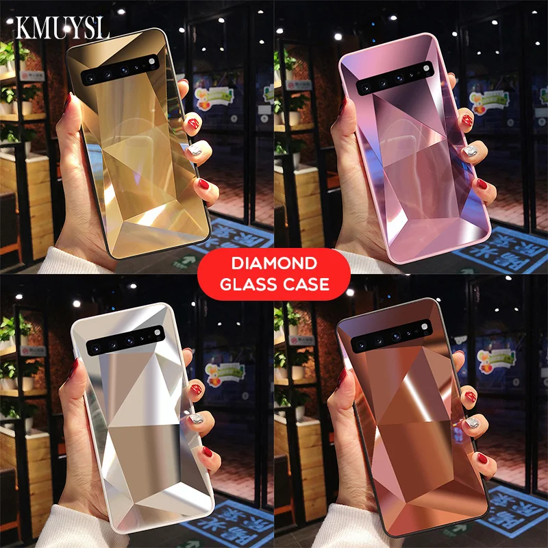Зеркало Алмазный чехол для Samsung Галактики A50 A70 A30 A20 A10 M10 M20 M30 S10 E S8 S9 J6 плюс A9 A8 A6 A7 2018