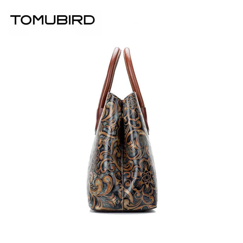 Сумка TOMUBIRD из натуральной кожи превосходный дизайнер с тиснением вручную | Багаж