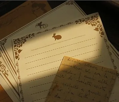 8 листов крафт-бумага с коричневыми буквами в винтажном европейском стиле ретро