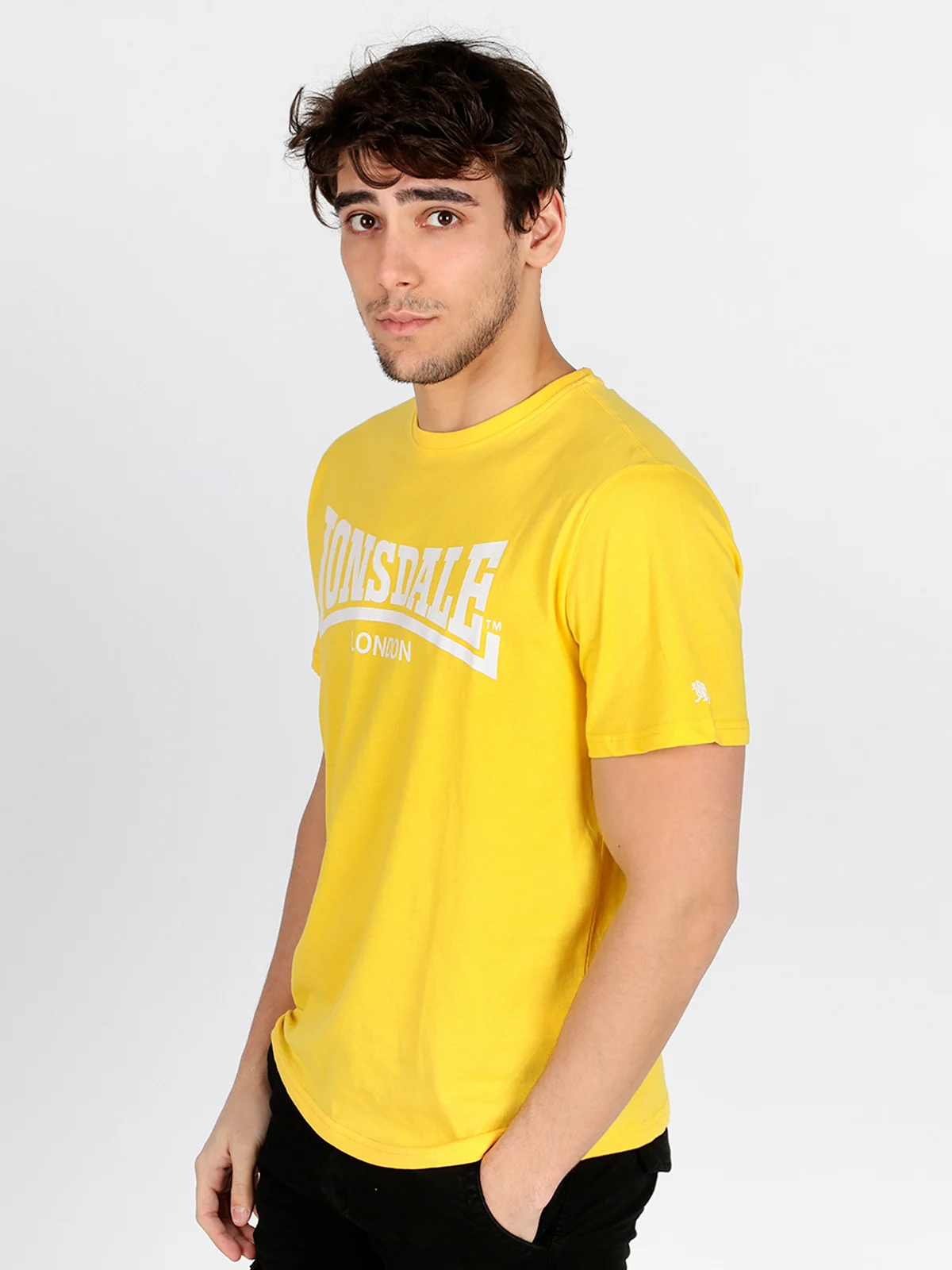 Мужские летние Желтые Повседневные футболки LONSDALE | Мужская одежда