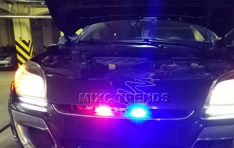 MIXC TRENDS 12 В водонепроницаемый автомобильный передний задний фонарь Предупреждение льный стробоскоп полицейский светильник 4x4 светодиодный супер яркий 16 Вт для прицепа грузовика