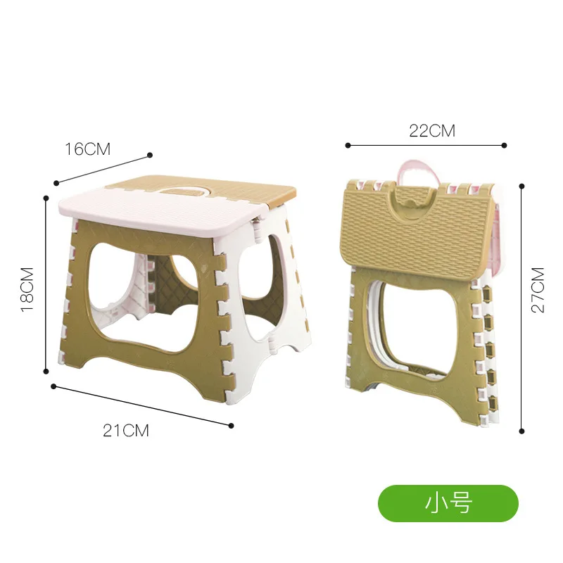 Пластиковый утолщенный складной стул портативный Семейный небольшой скамейка