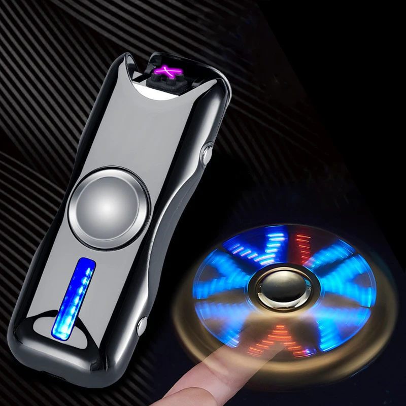 Новинка 2018 двойная дуга ручной Спиннер зажигалка Гироскопическая игрушка