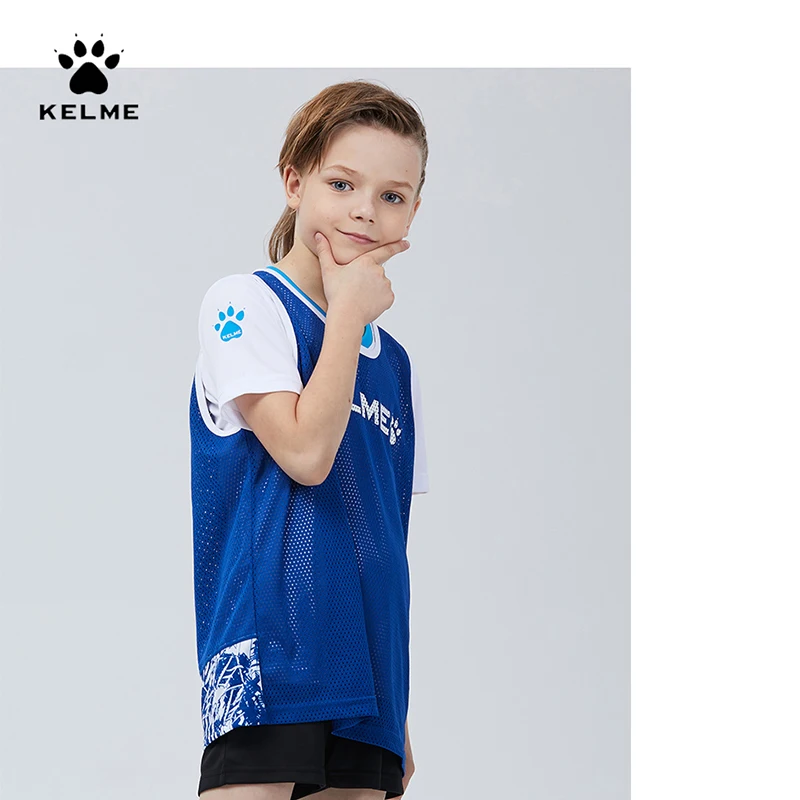 Детский футбольный тренировочный жилет KELME Трикотажный для футбола спортивный