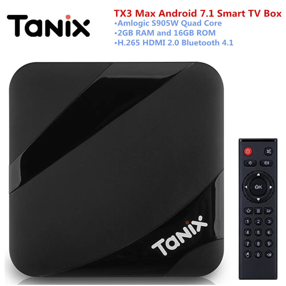 Tanix TX3 Max ТВ Box Amlogic S905W 4 ядра Android 7 1 Декодер каналов кабельного телевидения 2 Гб