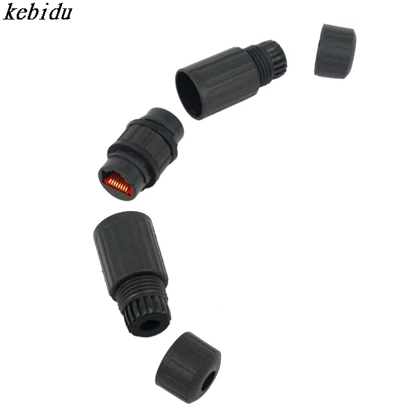 Защитный Водонепроницаемый разъем kebidu RJ45 M16 Ethernet LAN двусторонний для двух