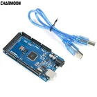 МЕГА 2560 R3 AVR USB плата макетная плата ATmega2560-16AU CH340G + Бесплатный USB-кабель для arduino