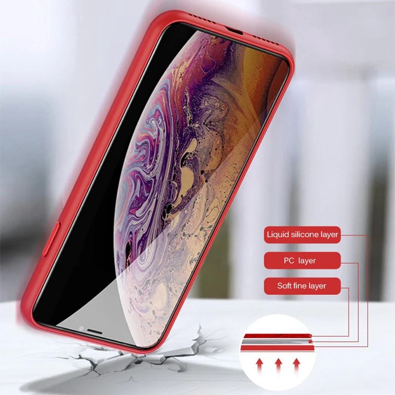 Роскошный жидкий силиконовый чехол-бампер для IPhone 8 6 6S 7 Plus мягкая задняя крышка
