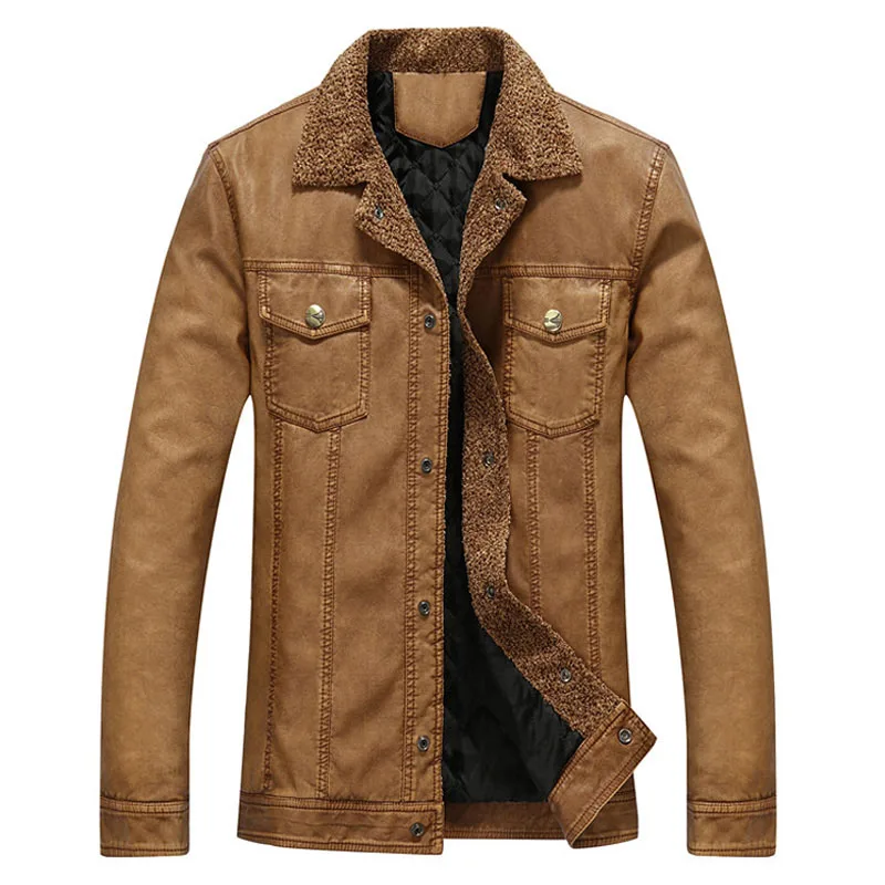 Для Мужчин's Искусственная кожа куртка Байкер осень 2017 г./Зимняя мода отложным