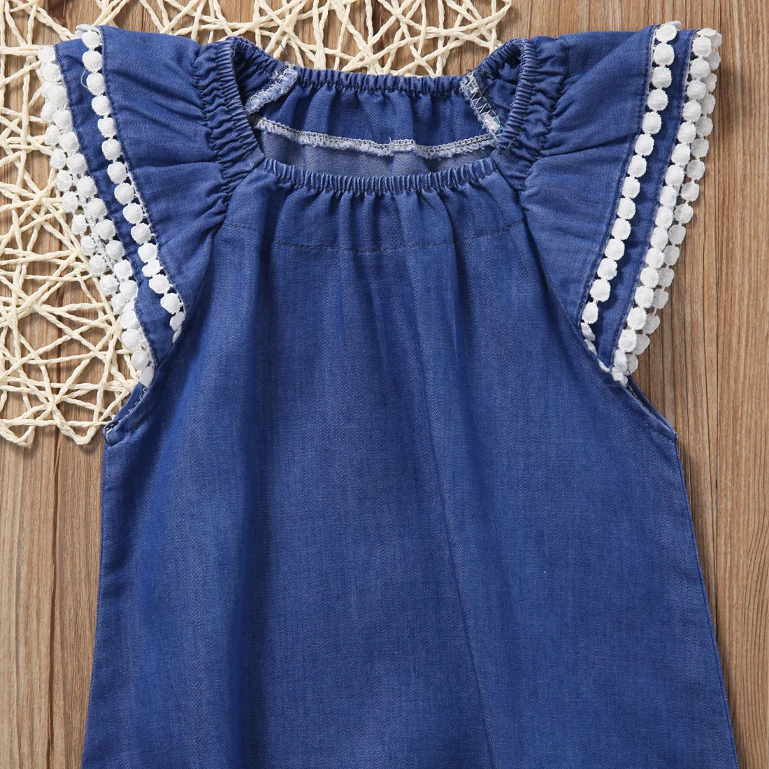 Милый кружевной Детский комбинезон для новорожденных девочек одежда младенцев