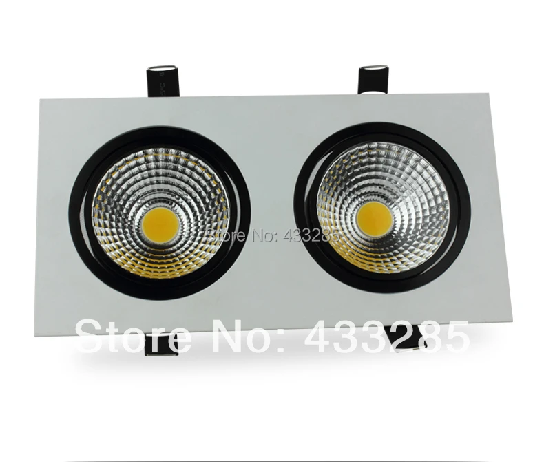 Двойная светодиодная лампа решетчатая 10 Вт потолочный светильник COB мощность 14