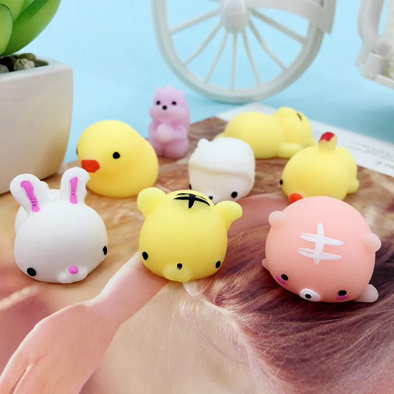 Мини мягкое симпатичное игрушечное животное мяч декомпрессионная игрушка забавный мягкий стресс сжимаемые игрушки телефон DIY аксессуары Забавный подарок для детей
