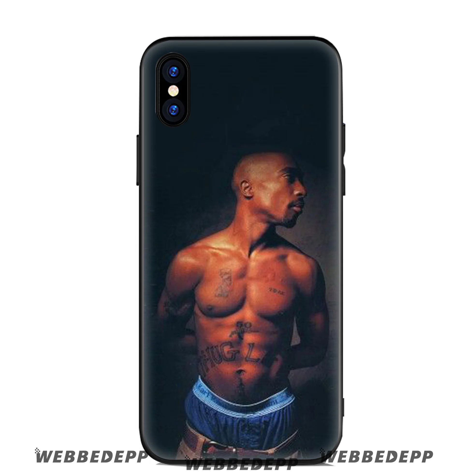 Мягкий силиконовый чехол WEBBEDEPP Tupac 2 Pac для Apple iPhone 11 Pro Xr Xs Max X или 10 8 7 6 6S Plus 5 5S SE TPU |