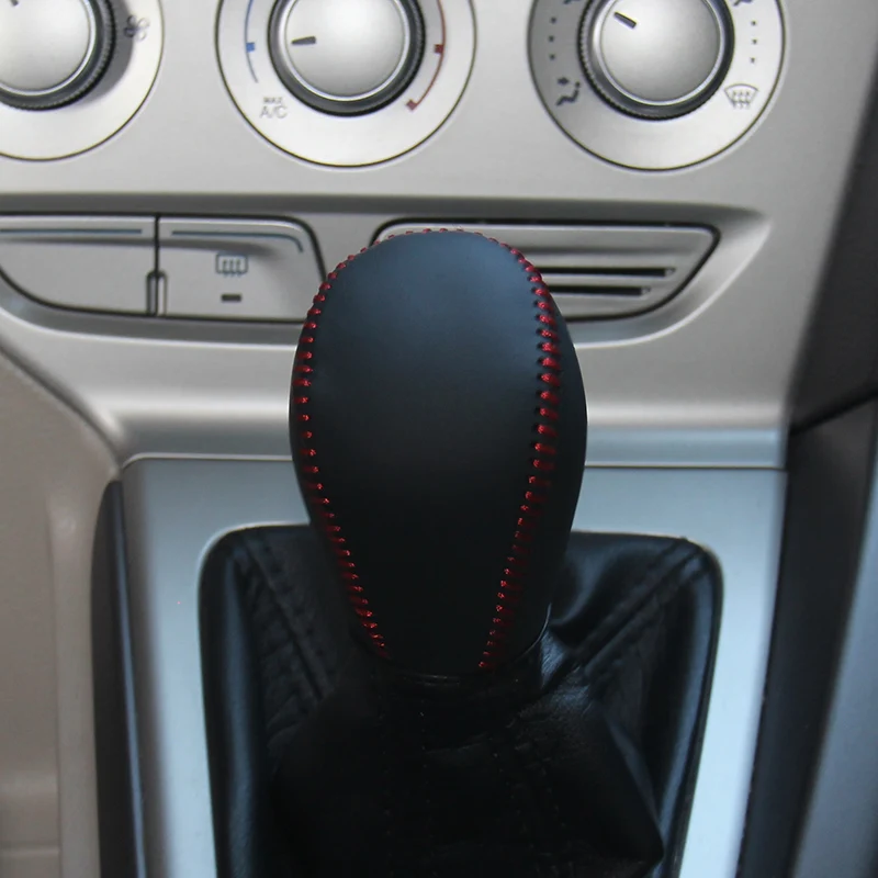 Кожаная ручка переключения передач LS AUTO Genine чехол для Ford Focus MT 2012 автомобильные