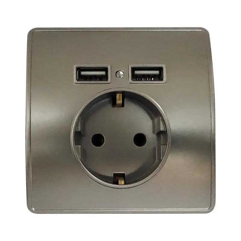 86 Тип настенная сенсорная панель розетка с двойным usb портом электрические
