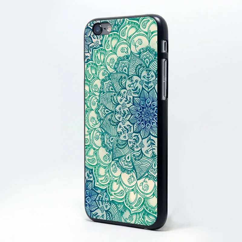 Зеленый племенной листья ацтеков защитная крышка телефона чехол для 5 5S высокое