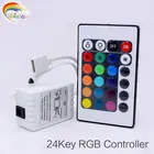 Контроллер RGB для светодиодных лент, 24 клавиши, ИК-пульт ДУ для SMD 3528 5050 RGB