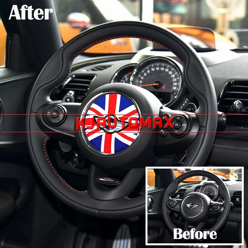 Автомобильный Стайлинг для Mini Cooper руль стикеры украшение-эмблема Clubman Countryman