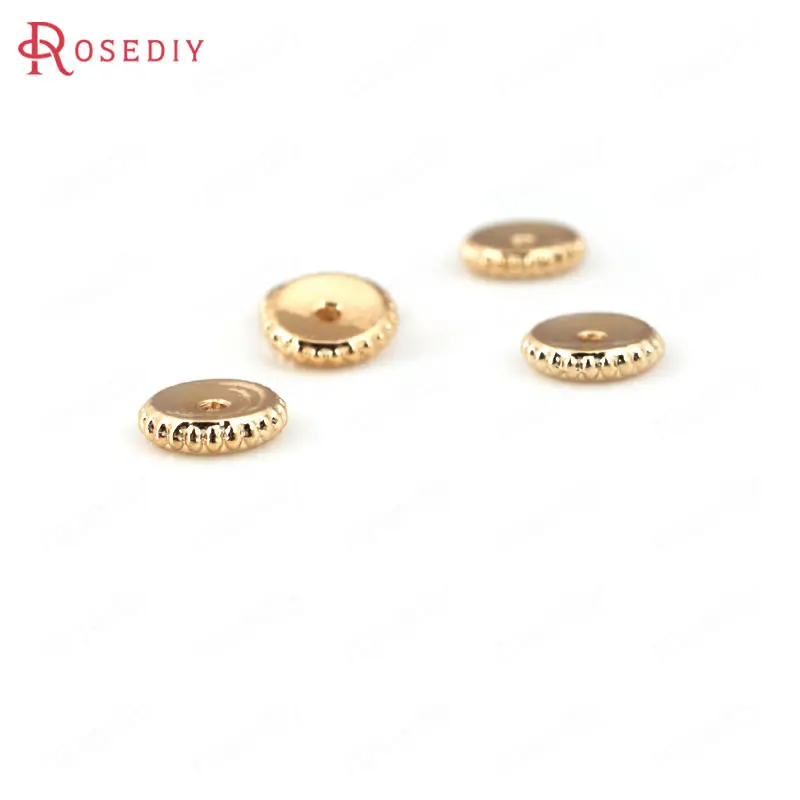 20 шт 6x1 5 MM 9x2 мм 24K Шампань золото Цвет покрытием Медные Бусины разделители бусины