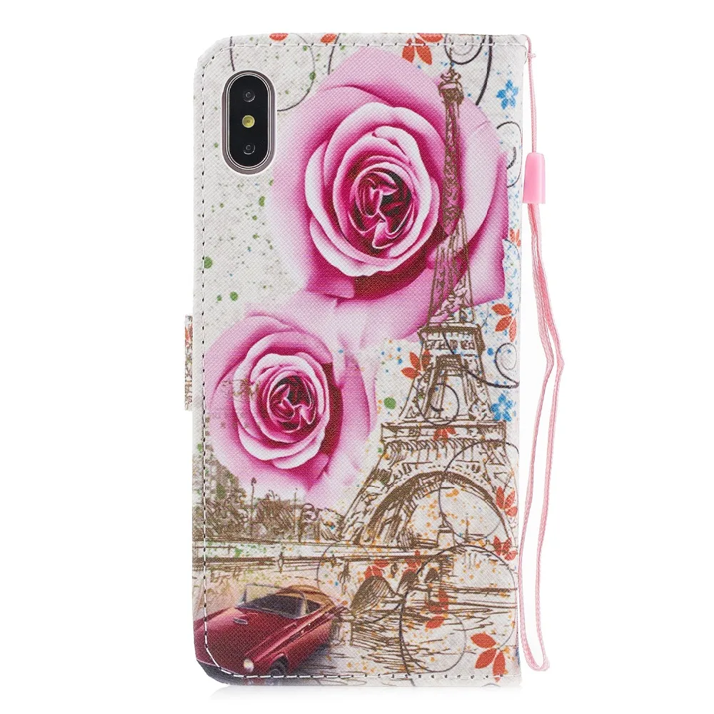 Чехол для iphone 7 8 6 Plus X XS Max кожаный чехол XR кошелек Filp чехлы телефонов с отделением