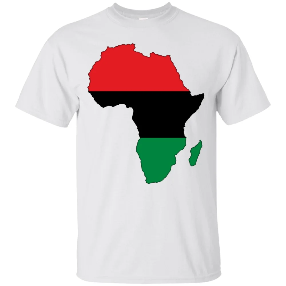 Pan Africa Flag and Contour Pride Футболка с флагом и континентом Новинка Лето 2019|Мужские