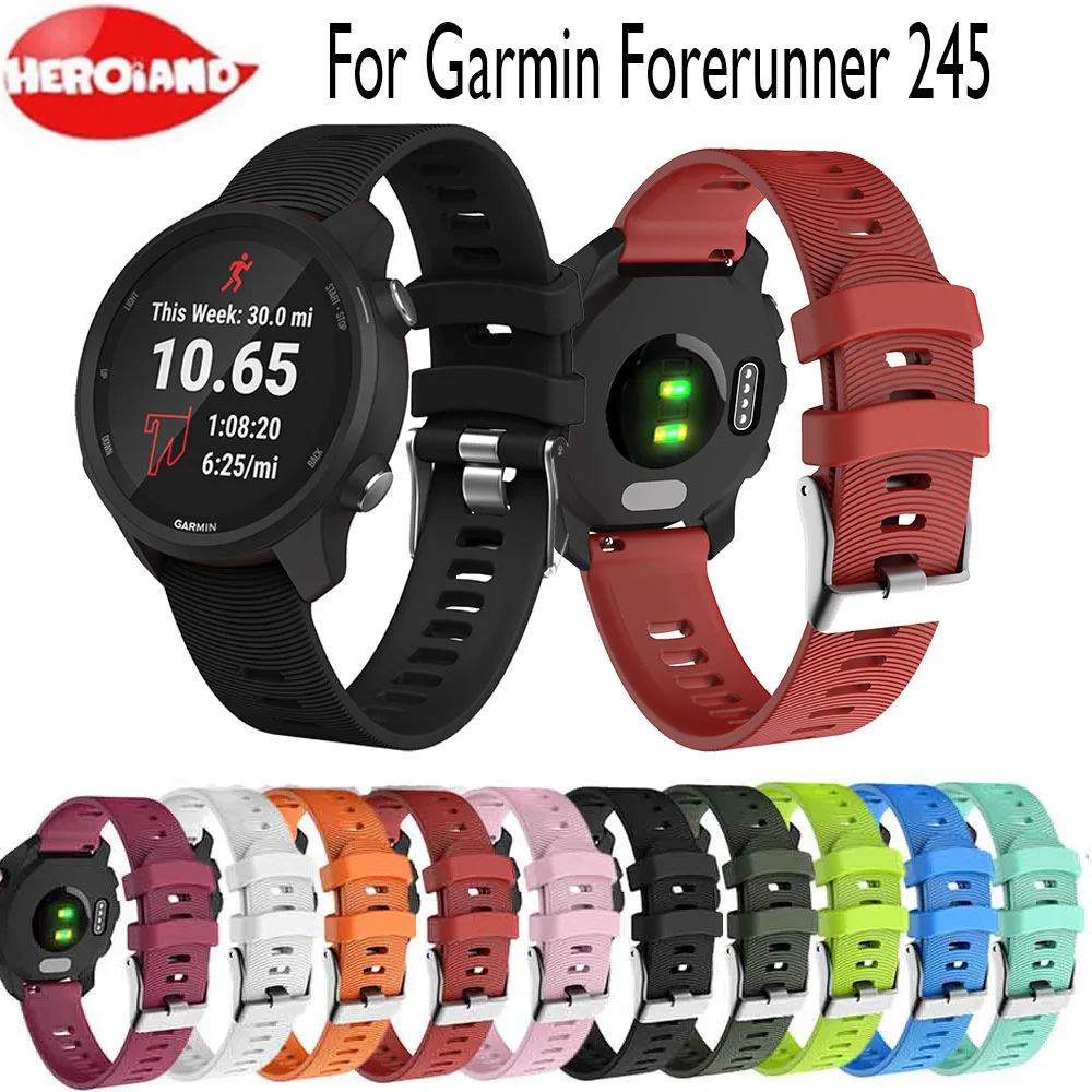 

Silicone Strap For Garmin Forerunner 645/ 245/245M Smart Watch Sports Wristband for Garmin Vivoactive3 3 Vivomove HR Watchband