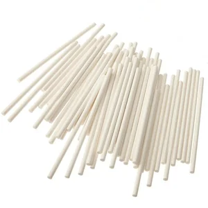 100 шт. палочки для леденцов, поп-палочки для торта, 4 дюйма или 6 дюймов, белые