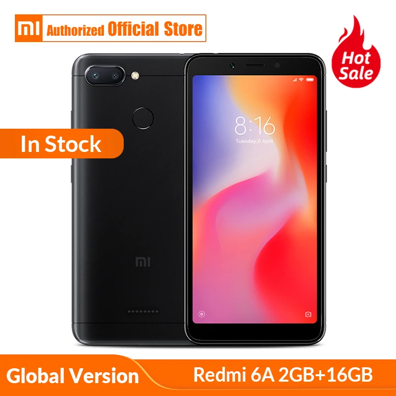 Глобальная версия Xiaomi Redmi 6A 6 A 2 GB 16 смартфон 5 45 ''полный экран 12nm Helio A22