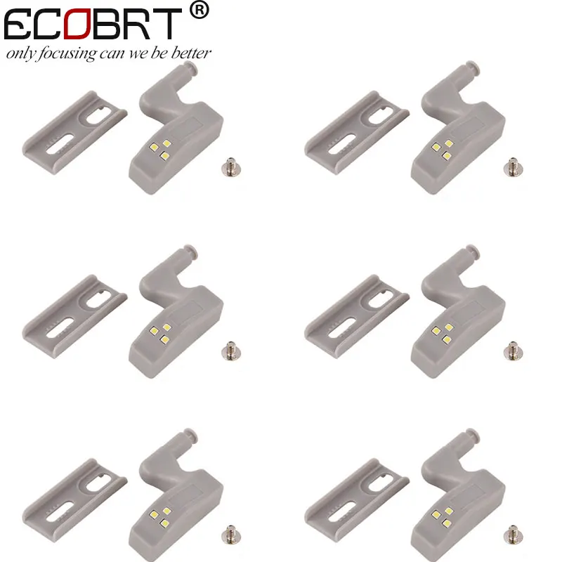 Wireless Battery in Cabinet Lights for home Wardrobe lamp with Intelligent Practical Door Auto On off switch 3LED 6pcs | Лампы и