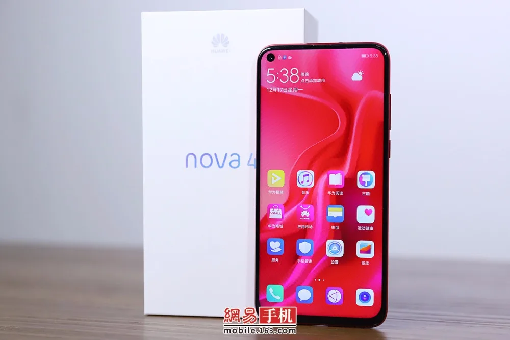 DHL Быстрая HuaWei Nova 4 4G LTE мобильный телефон Kirin 970 Android 9,0 6," ips 2310X1080 8 Гб ram 128 ГБ rom МП отпечаток пальца