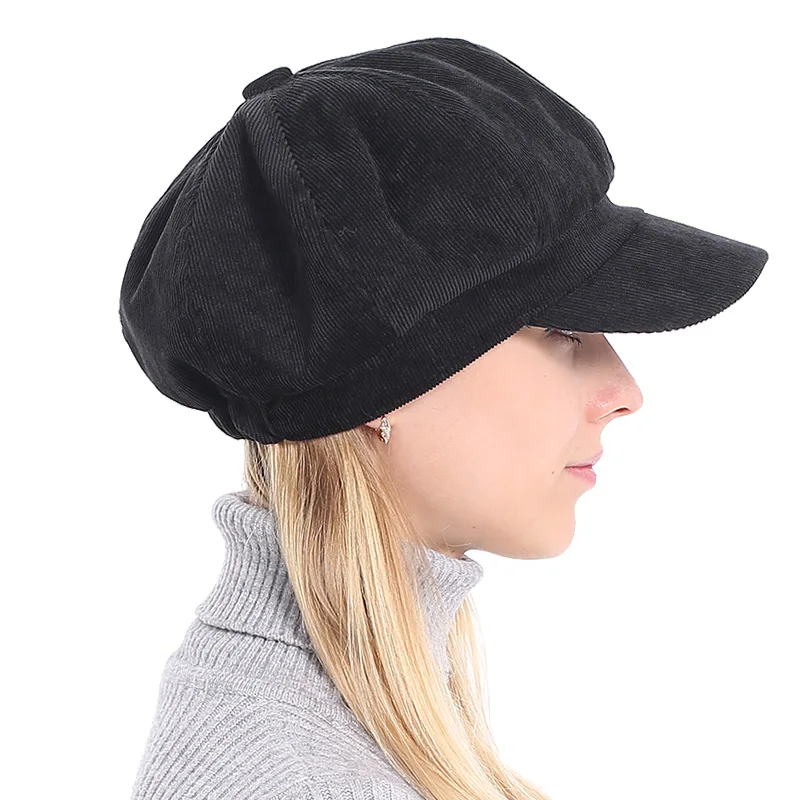 YOUBOME женские Восьмиугольные шляпы для женщин берет Мода Gorras Planas Вельветовая Кепка Snapback s Женская Кепка От Солнца восьмиугольная кепка