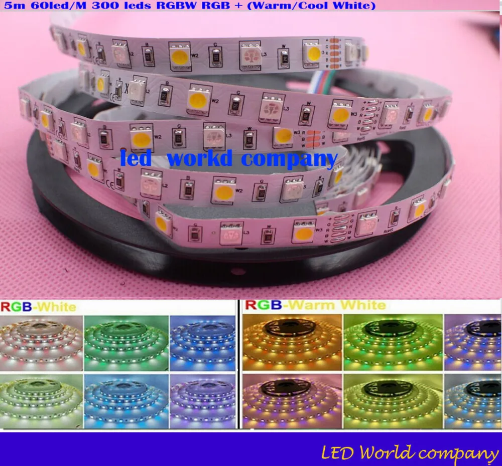 5 м 60 Светодиодный одов/м 300 светодиодный s SMD 5050 смешанных цветов RGBW RGB +
