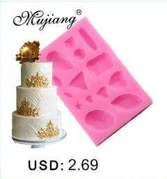 3D набор драгоценных камней, силиконовая форма, сделай сам, украшения для кексов, Топпер, помадка, украшение торта, Gumpaste, полимерная глина, форма для печенья, шоколада