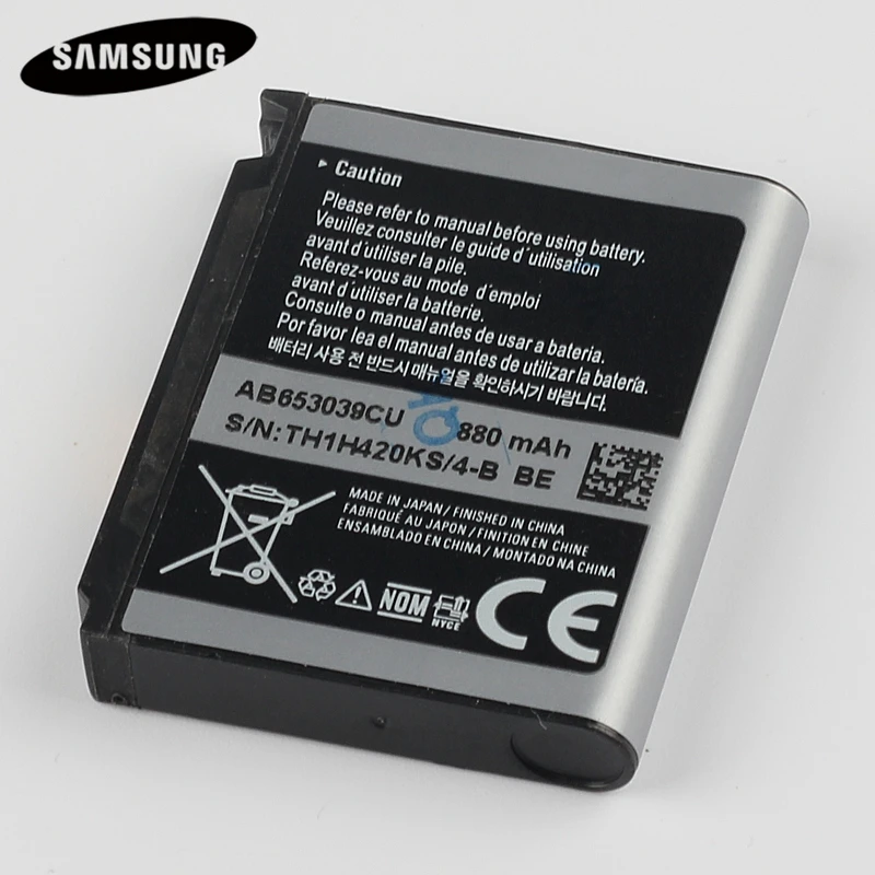 Оригинальный аккумулятор AB653039CA AB653039CC AB653039CE AB653039CU для Samsung S7330 F609 E958 U900 U800E U808 E950 U908E