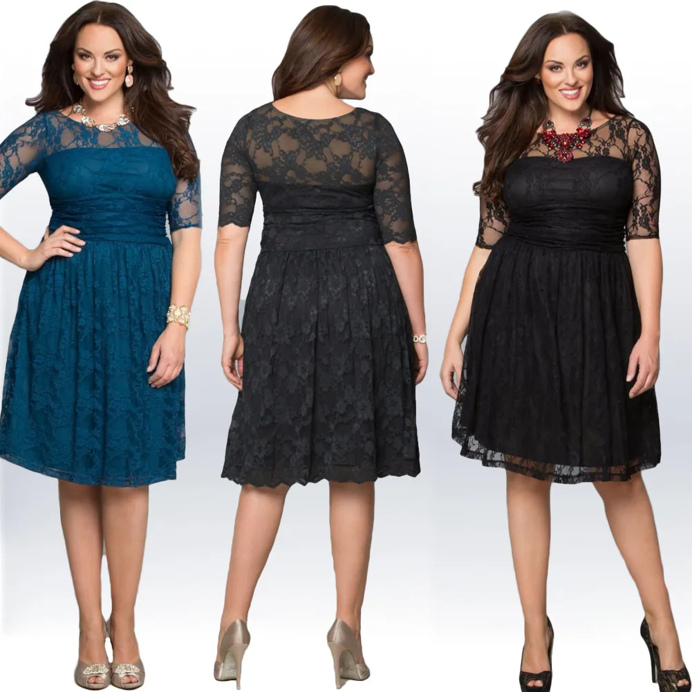 ЖЕНСКИЕ ПЛАТЬЯ костюм женский Макси лето кружевном платье Большой размер платья