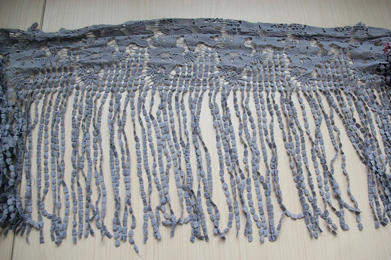 1 ярд высокое качество полиэстер черная лампа висячая бахрома Кружева Планки для