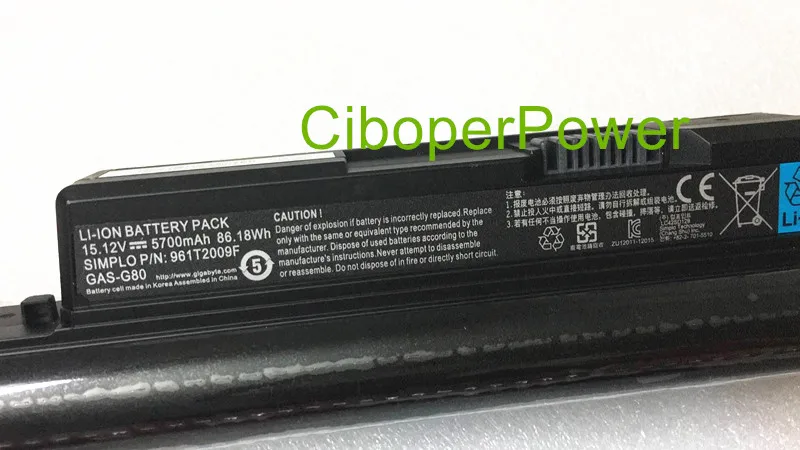 Оригинальная качественная батарея 15 12 V 5700mAh 86.18wh GAS G80 961T2009F для AORUS/X9|battery original|batteries