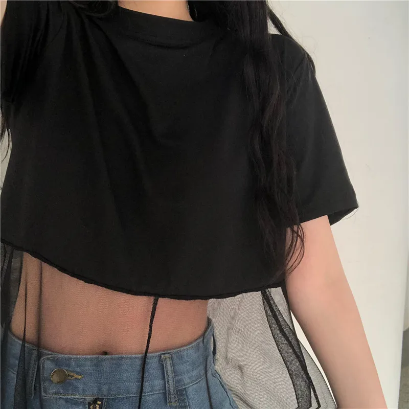 Роскошное Качество 2019 Летняя женская сетчатая Лоскутная черная длинная