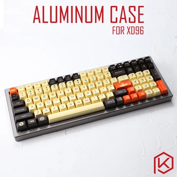 Anodized Aluminium case for xd96 xiudi custom keyboard acrylic panels stalinite diffuser can support Rotary brace supporter