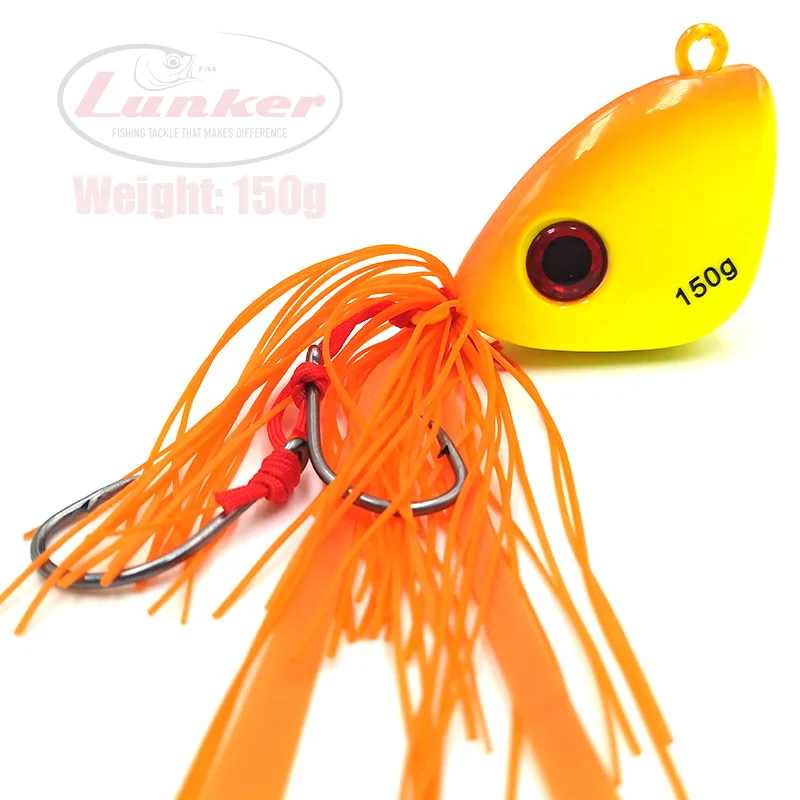 Lunker madai tai kabura 150 г резиновая металлическая медленная головка джига красные
