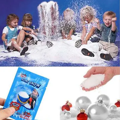 Волшебный искусственный снег мгновенный пушистый впитывающий снежинки