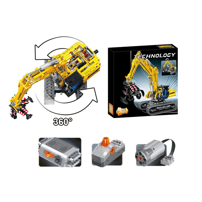 Совместимость Legoing Technic экскаватор модель строительных блоков кирпич без