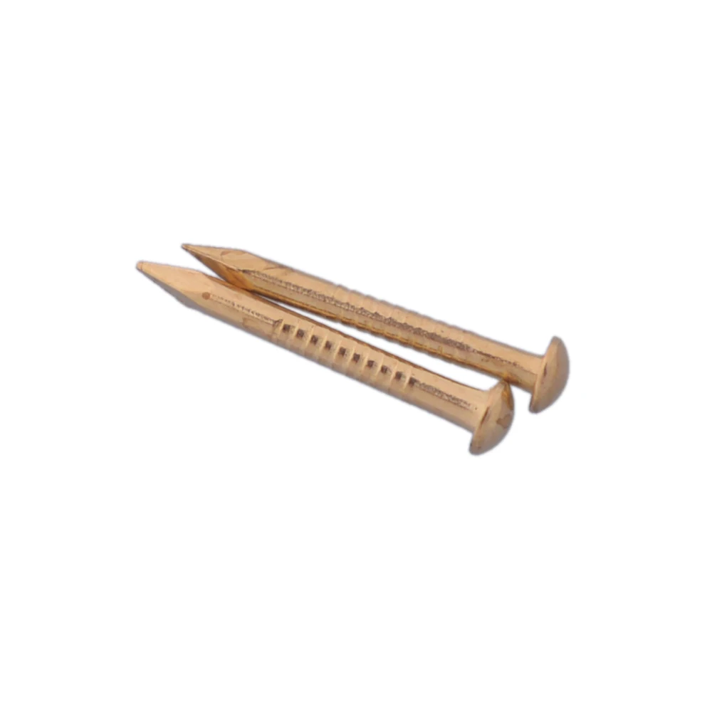 21X2MM китайская архаизма круглая головка золото Античная Чистая медь и бронза