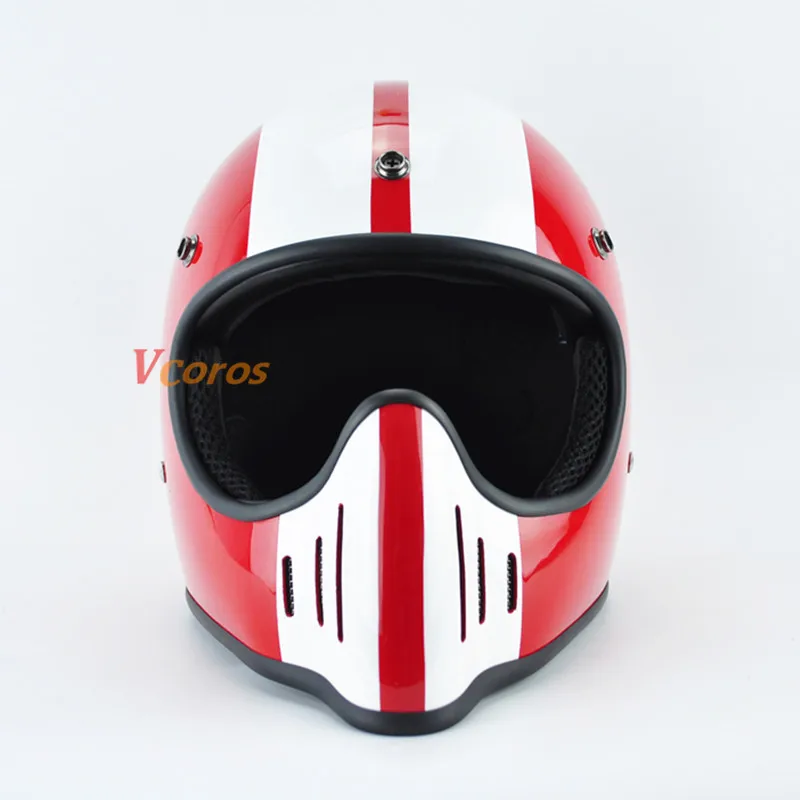TT &amp CO Томпсон Мотоциклетный Шлем Анфас Гонки Moto Старинные Чоппер Мотоцикл Круиз