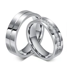Обручальное кольцо серебряного цвета с кубическим цирконием для влюбленных, для мужчин и женщин, ювелирные изделия для помолвки, подарок подруге из нержавеющей стали