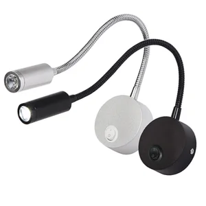 Три стиля 1 Вт 3 Вт светодиодные шланги настенный светильник гибкий домашний отель прикроватная лампа для чтения настенный светильник Современный модный книжный светильник s светодиодные лампы