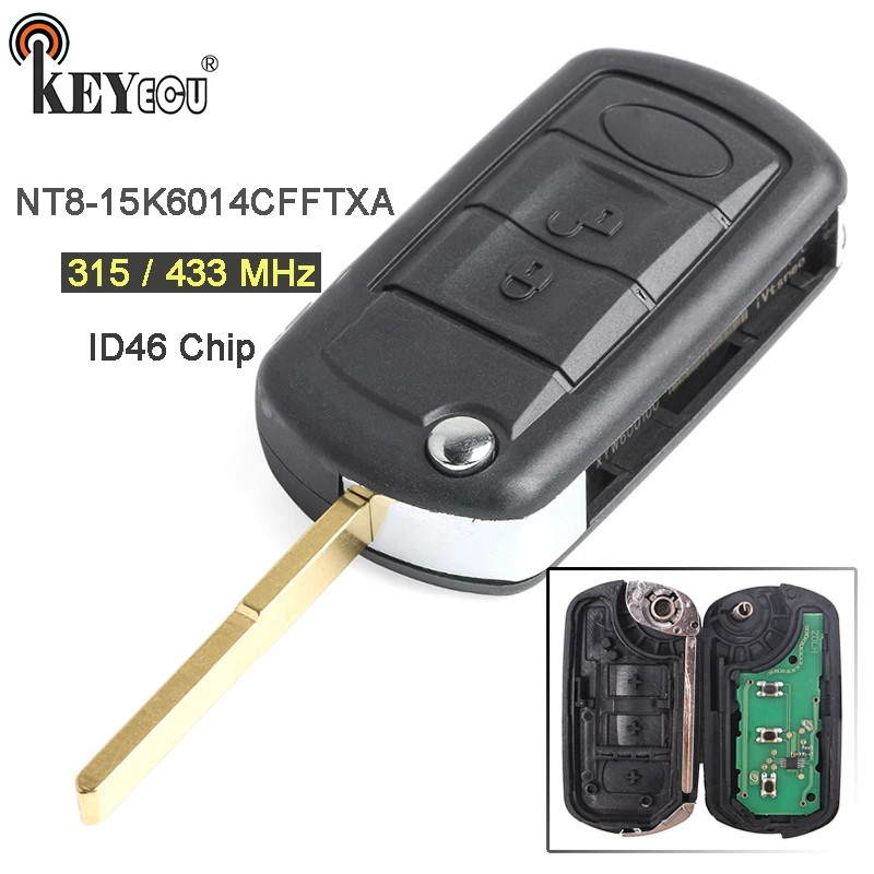 KEYECU 3x315 мГц/433 мГц ID46 чип P/N: NT8-15K6014CFFTXA флип 3 кнопки дистанционного брелок ключ для